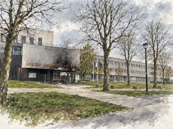 Illustration - lycée bloqué à Trappes