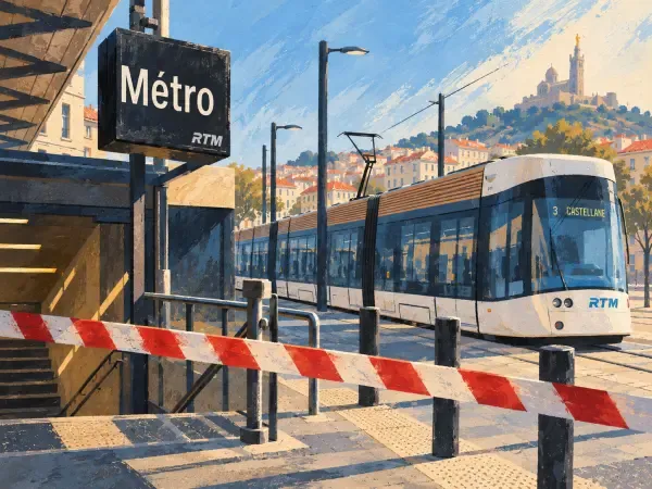 Illustration du réseau RTM interrompu
