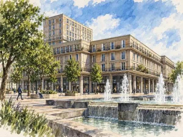 Illustration du centre reconstruit du Havre