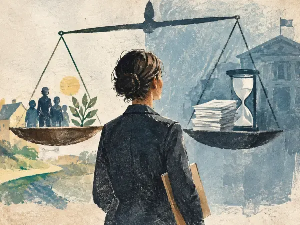 Illustration - justice et travail public