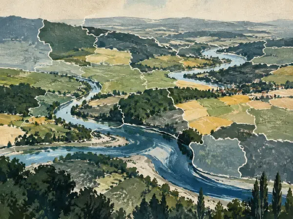 Illustration - carte d’eau fragmentée