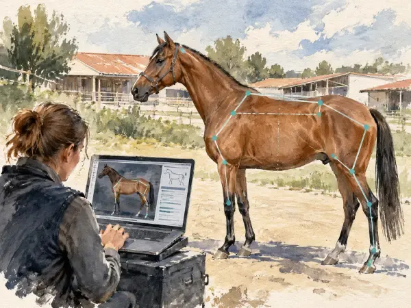 Illustration - cheval analysé par IA