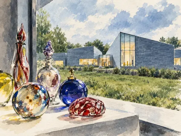 Illustration du MusVerre et du verre