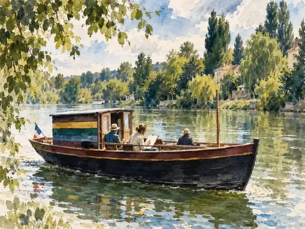Illustration - Croquis sur l’Oise impressionniste