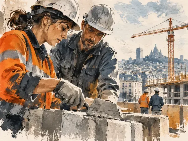 Illustration métiers du BTP