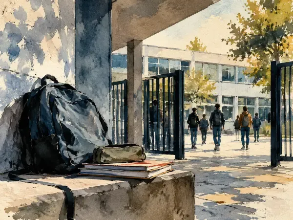 Illustration - lycée fermé temporairement