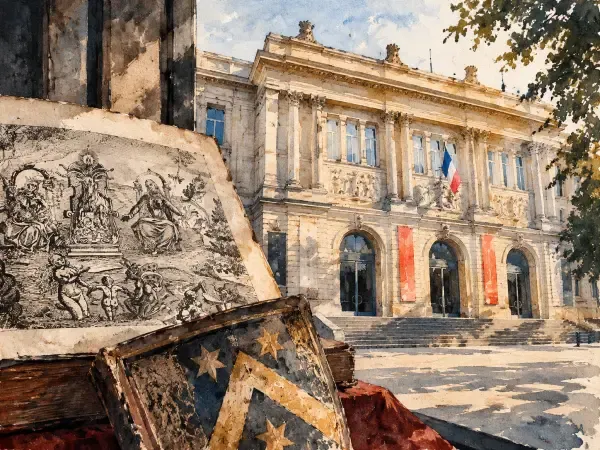 Illustration - sorcière et archives bordelaises