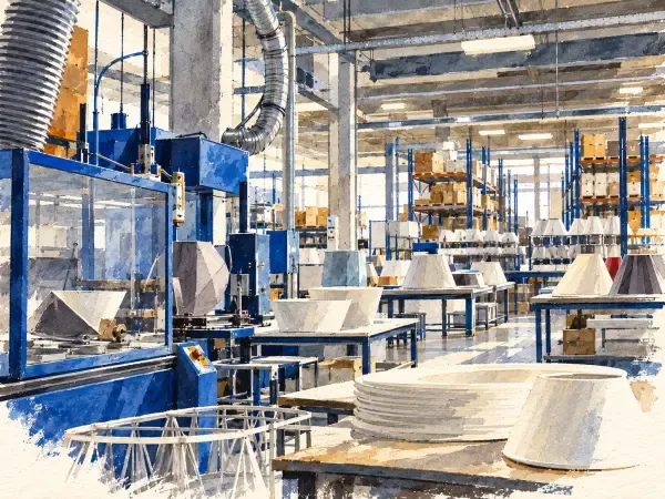 Illustration - usine de luminaires à Bègles