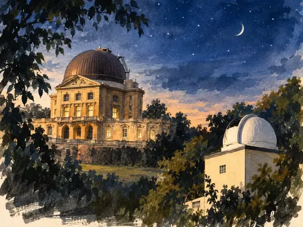 Illustration - Télescopes dans la nuit francilienne