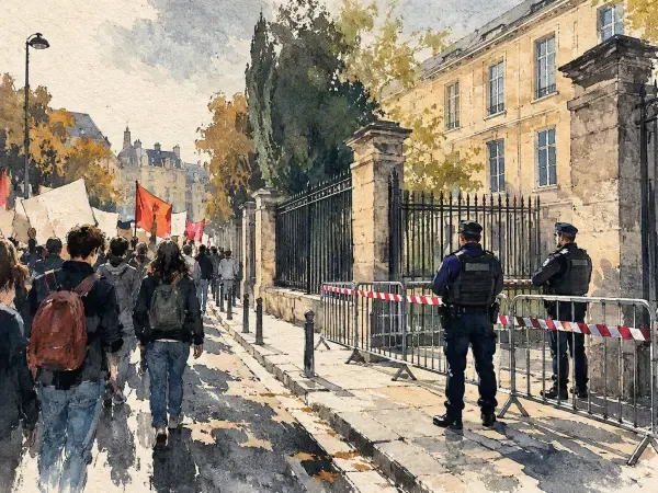 Illustration - Manifestation lycéenne à Rouen