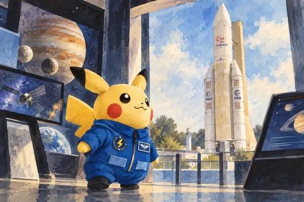 Illustration - Pikachu astronaute à la Cité