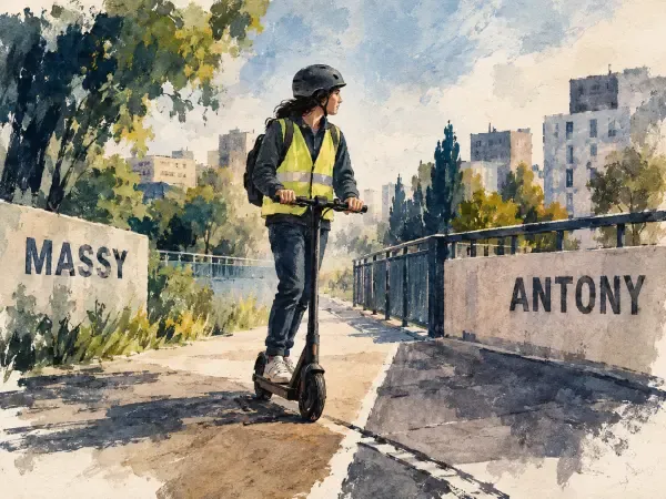 Illustration - Trottinette entre Massy et Antony