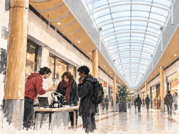 Illustration - Tech et centre commercial