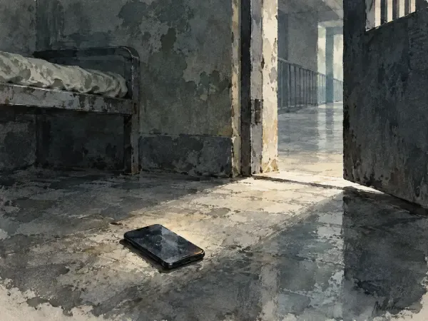 Illustration - Téléphone saisi en prison