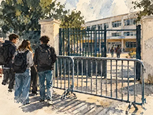 Illustration - Entrée de lycée et justice