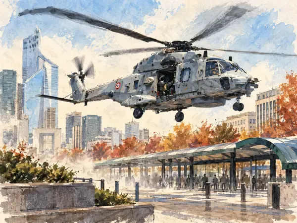 Illustration - Hélicoptère Caïman Marine à Neuilly