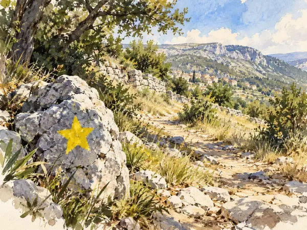 Illustration - sentier étoilé de Coursegoules