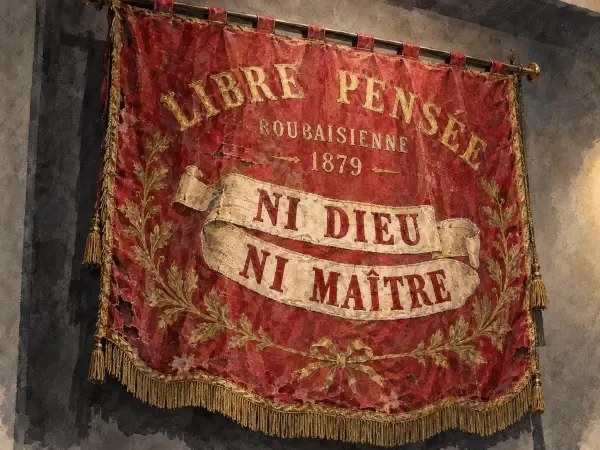 Illustration - Bannière brodée et images contestataires