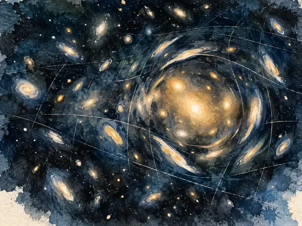 Illustration - galaxies et cartes cosmologiques