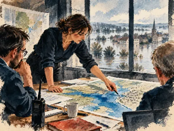 Illustration - Simulation de crise inondation