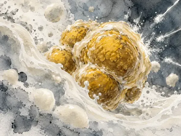 Illustration - staphylocoques et gouttes de lait