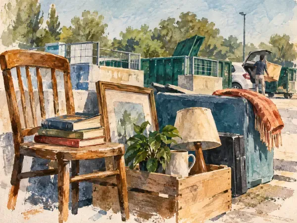 Illustration - objets récupérés en déchèterie