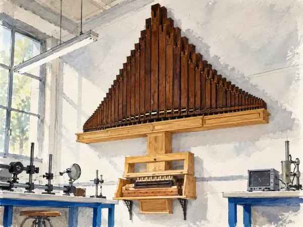 Illustration - Orgue ancien et tuyaux expérimentaux