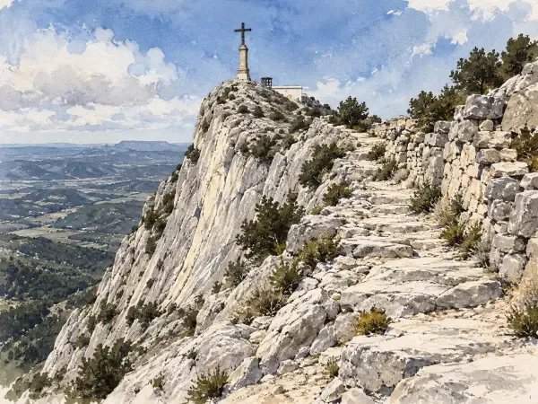 Illustration du sentier de la Sainte-Victoire
