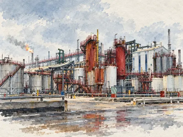 Illustration - installations industrielles de Port-Jérôme