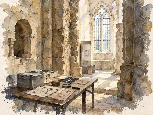 Illustration - Tour médiévale et énigmes archéologiques