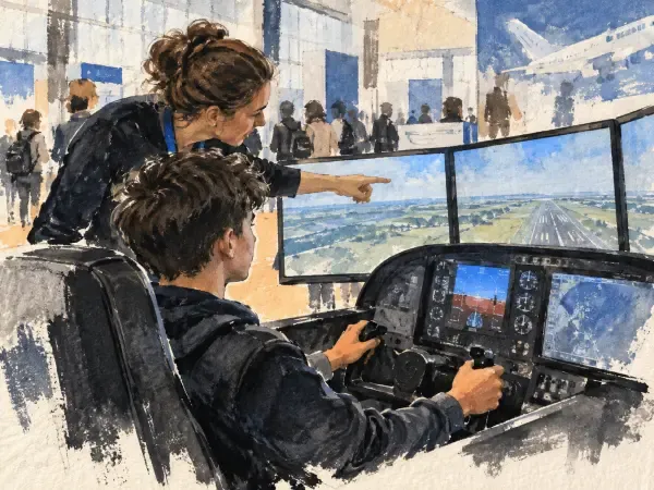 Illustration - simulateur de vol au forum