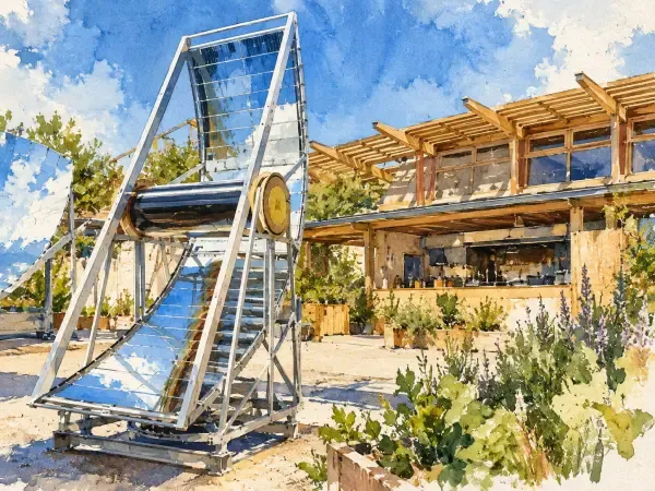 Illustration - réflecteurs de cuisine solaire