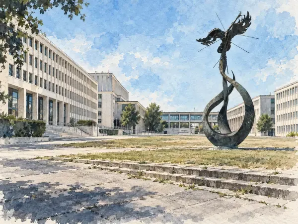 Illustration - campus universitaire fermé