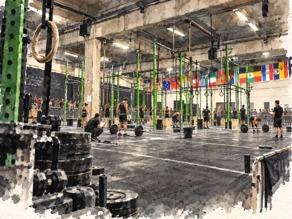 Salle de musculation en compétition