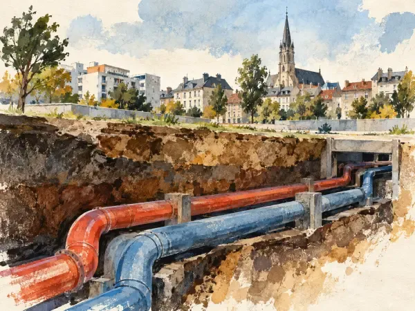 Illustration - puits géothermique