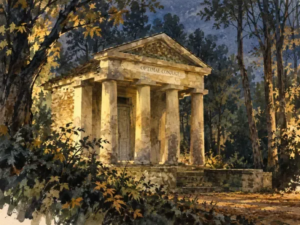 Illustration - Allée de château illuminée