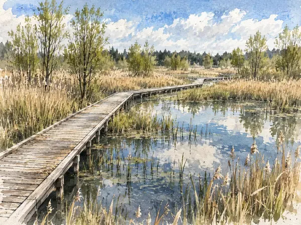 Illustration - sentiers et paysages franciliens