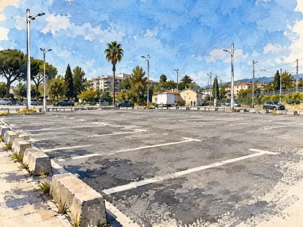 Illustration - Voies de tramway entre Nice et Cagnes