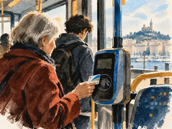 Illustration - Tickets et autobus métropolitains