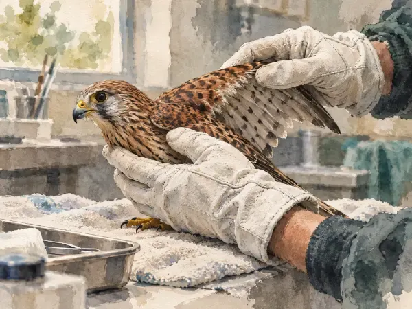 Illustration - Soins à un animal sauvage blessé