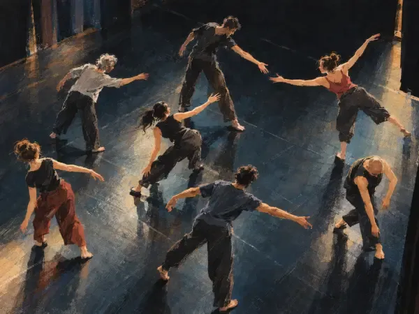 Illustration - Danseurs sur la scène de l'Arsenal