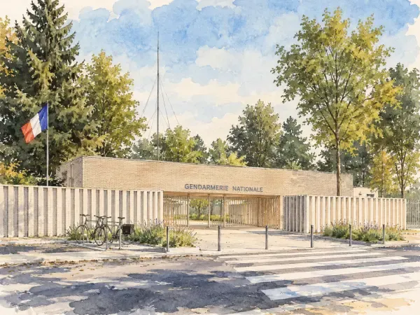 Illustration - gendarmerie et logements à Gaillon