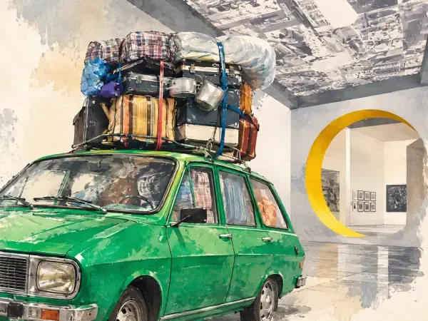 Illustration - Renault transformée en œuvre d’art