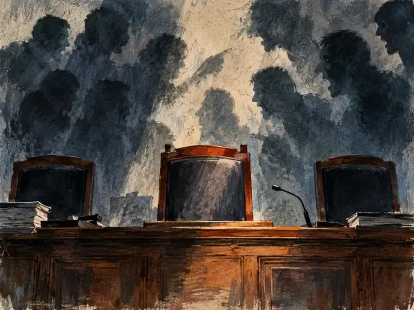 Illustration - dossier judiciaire et messages menaçants