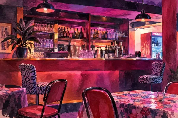 Illustration - Comptoir de bistrot presque sacré