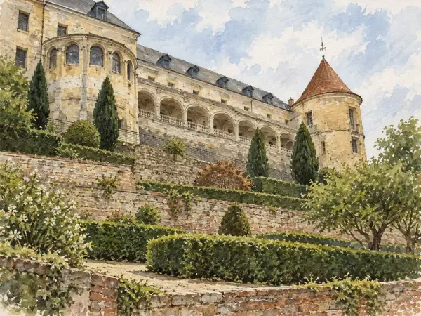 Illustration des jardins du château de Gaillon