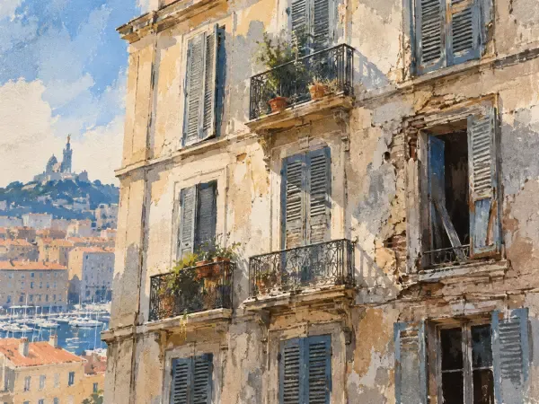 Illustration - Immeubles résidentiels marseillais