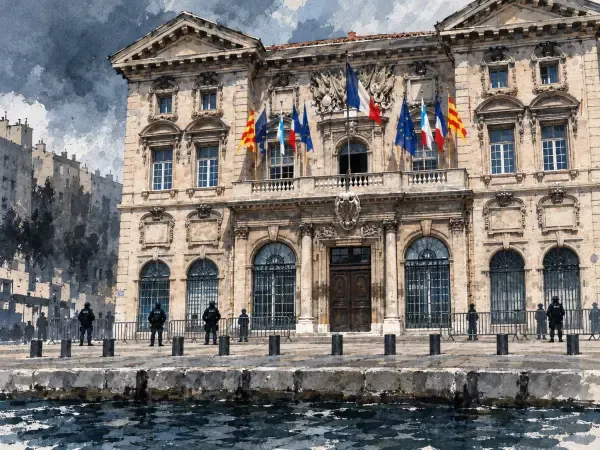 Illustration - Manifestants et forces de l'ordre