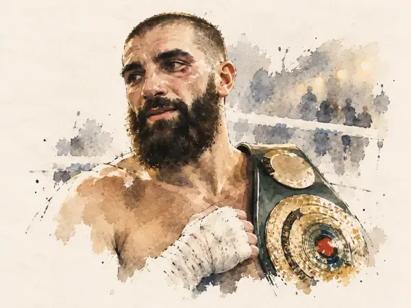 Illustration d'un boxeur sur un ring