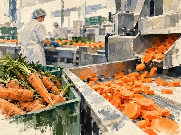 Illustration d'une usine alimentaire francilienne